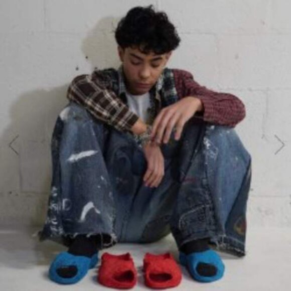 YoungSponge red wave slides fully 3d printed sandals